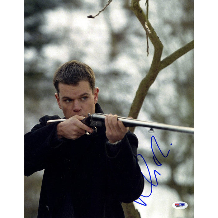 Matt Damon Signed 11x14 Photo Vertical Pointing Rifle PSADNA