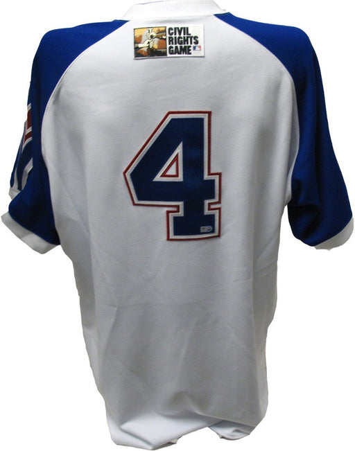 Joe Mather Jersey - Braves 2011 Civil Rights Game Worn #4 White Jersey (50) (FJ180821)