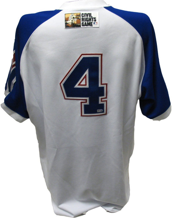 Joe Mather Jersey - Braves 2011 Civil Rights Game Worn #4 White Jersey (50) (FJ180821)