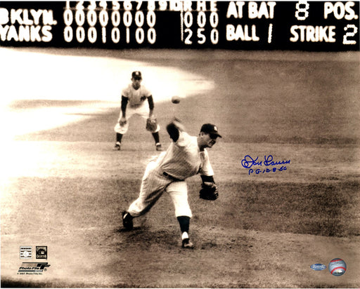 Don Larsen Last Pitch Sepia 16x20 Photo w/ "PG" Insc.