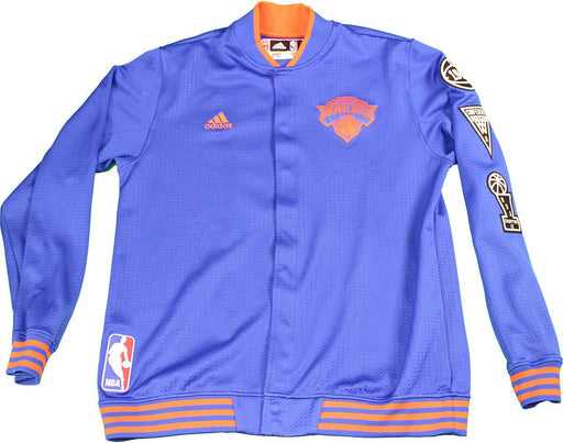 Kyle O'Quinn New York Knicks 2015-16 Game Used #9 Blue Warmup Jacket (2XL)