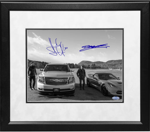 Henrik Lundqvist/Jeff Gordon Dual Signed "With Cars"  Framed 11x14 Print