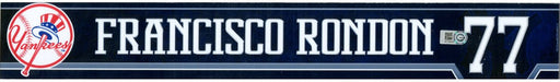 Francisco Rondon Nameplate - NY Yankees 2014 Spring Training Game Used#77 Locker Nameplate (HZ102526)