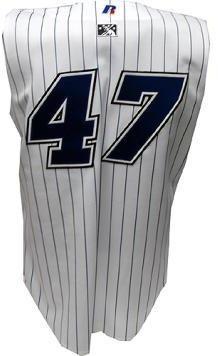 Edwar Ramirez #47 2007 Trenton Thunder Game Used White Alternate Sleeveless Jersey