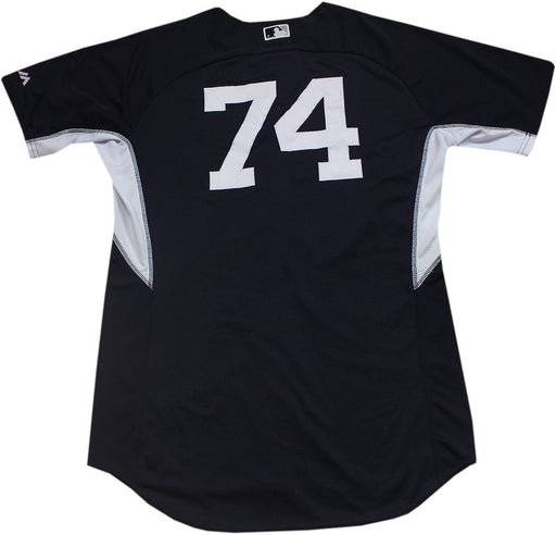 Billings Bruce Jersey - NY Yankees 2014 Spring Training Game Used#74 Home BP Top (HZ102088)