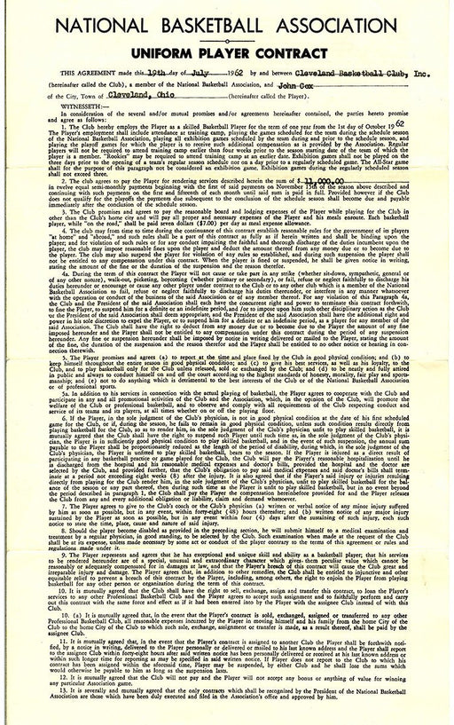 George Steinbrenner Contract ( JSA)