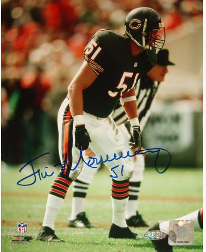 Jim Morrissey Bears Blue Jersey Vertical 8x10