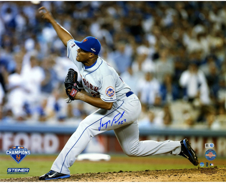 Jeurys Familia Signed 9th Inning 2015 NLDS Game 5 Pitching 16x20 Photo