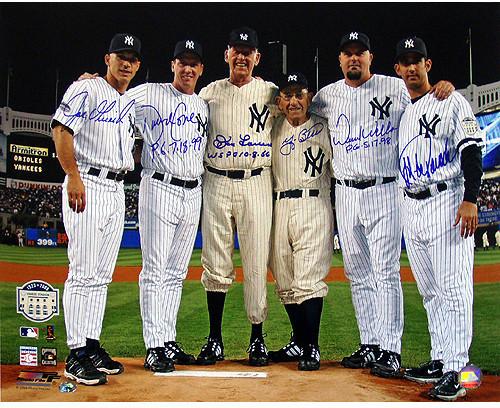 Yankees Final Game at Yankee Stadium Perfect Game Battery Mates w/ PG Insc. 16x20 Photo (MLB Auth)