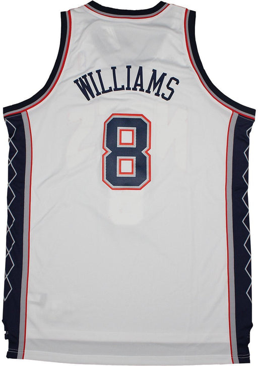 Deron Williams New Jersey Nets White/Blue nbr8 Swingman Jersey Uns XL