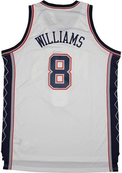 Deron Williams New Jersey Nets White/Blue nbr8 Swingman Jersey L