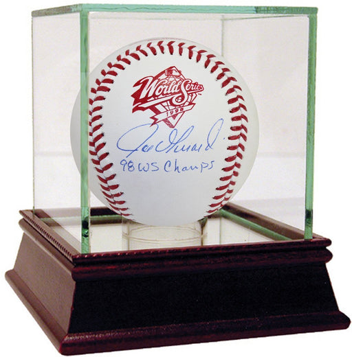 Joe Girardi Signed 1998 World Series Baseball w/ 98 WS Champs Insc