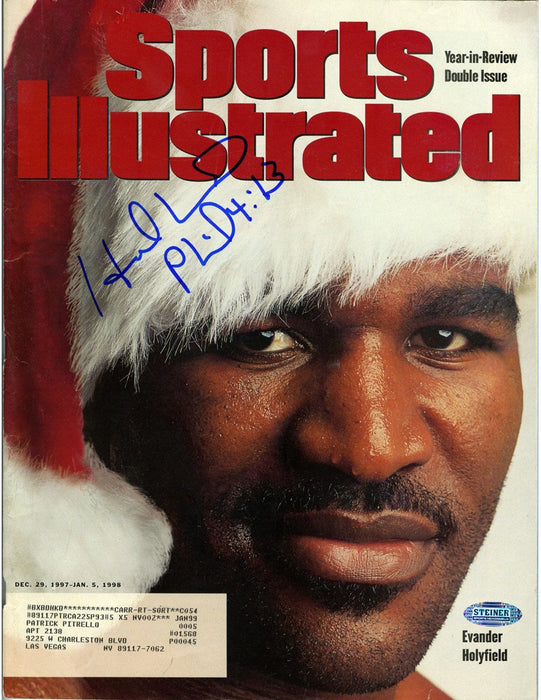 Evander Holyfield Signed 12/29/1997 Sports Illustrated Magazine