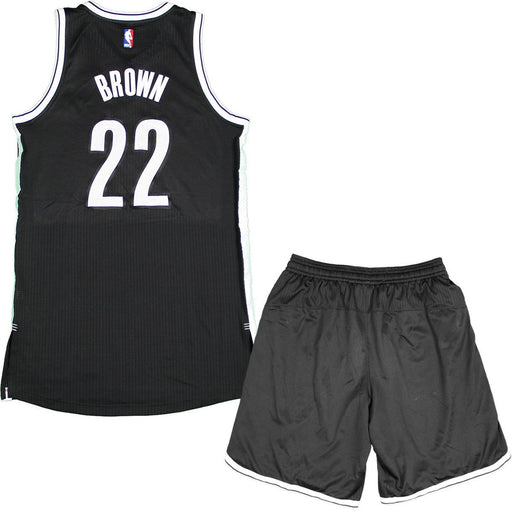 Markel Brown Uniform -Brooklyn Nets 2015 Playoff Game Used #22 Black Uniform (Round 1 Games 2 3 5)