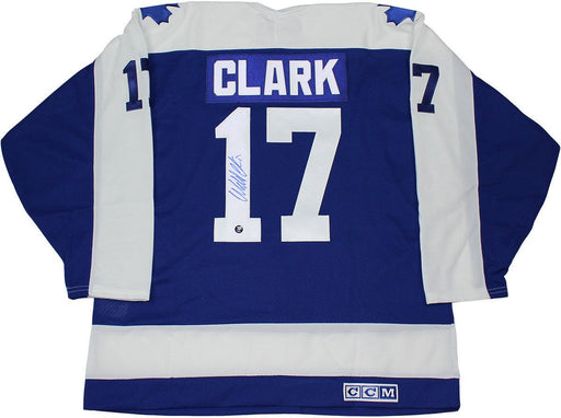 Wendel Clark Signed Maple Leafs Replica Jersey (Frozen Pond Auth)