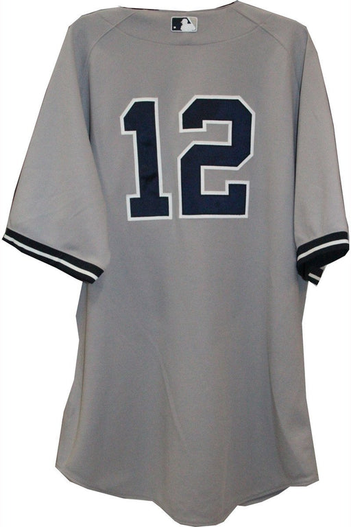 Vernon Wells Jersey - NY Yankees 2013 Season Game Used #12 Grey Jersey (5/28/2013) (0000003355) (Size 50) (EK509077)