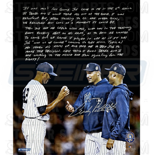 Andy Pettitte Signed Farewell Mariano Rivera 16x20 Story Photo