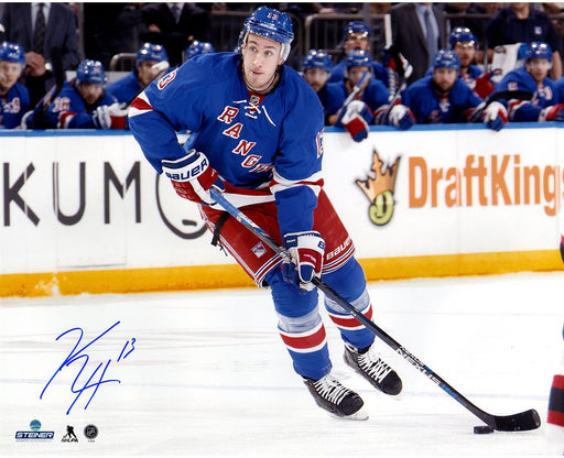 Kevin Hayes Signed Skating with Puck vs Devils 16x20 Photo