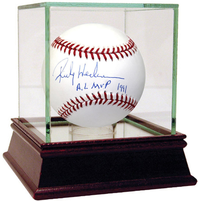 Rickey Henderson Signed MLB Baseball w/ AL MVP 1991 Insc