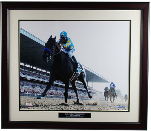 Victor Espinoza Winning 2015 Belmont Stakes 16x20 Framed Collage w/ Nameplate