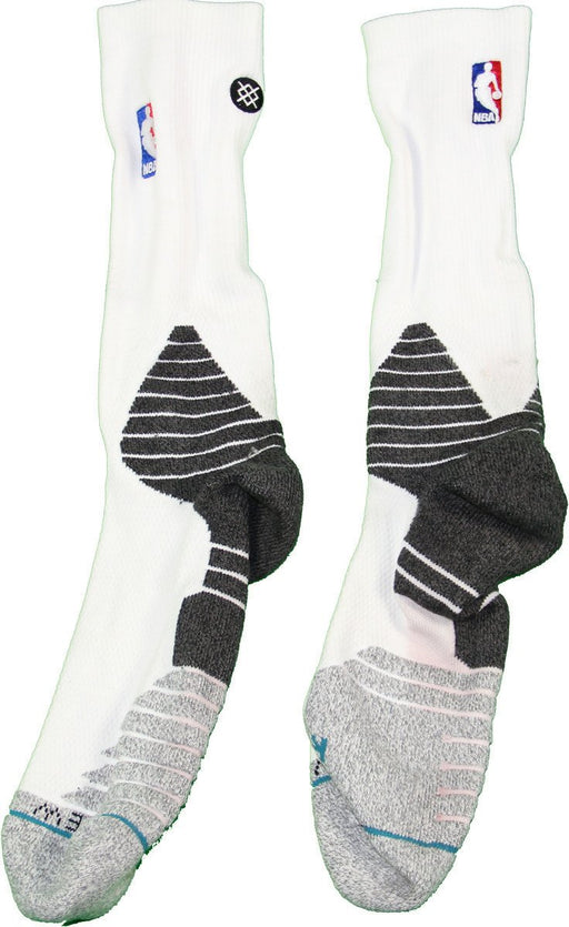 Thomas Robinson Socks - Brooklyn Nets 2015-16 Game Used #41 White/Black Socks (Pair)(10/31)