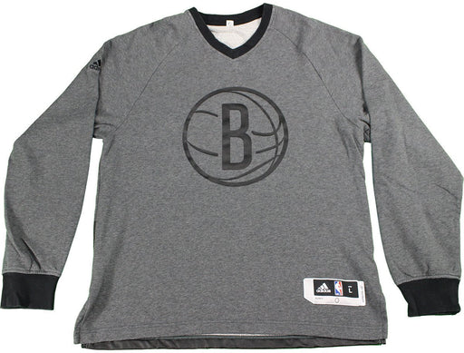 Sergey Karasev Brooklyn Nets 2015-16 Game Used #10 Grey Long Sleeve Warmup Shirt (XL)