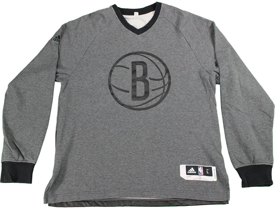 Sergey Karasev Brooklyn Nets 2015-16 Game Used #10 Grey Long Sleeve Warmup Shirt (XL)