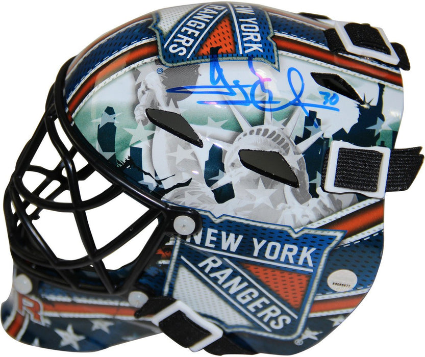 Henrik Lundqvist Signed NY Rangers Replica Mini Goalie Mask