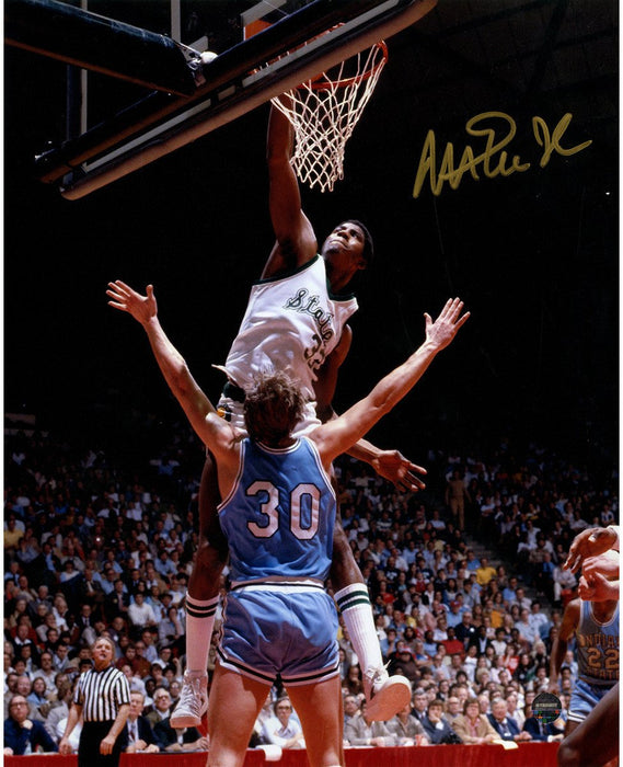 Magic Johnson Signed Dunking 1979 NCAA Championship Game Vertical 8x10 Photo