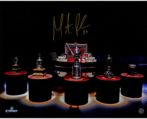 Martin Brodeur Signed Wide Angle Retirement Night With Cups 16x20 Photo