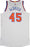 Cole Aldrich Jersey - NY Knicks 2014-2015 Game Used #45 White/Blue/Orange Jersey (3XL)