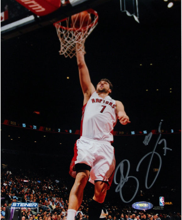 Andrea Bargnani Raptors Dunk Against Bobcats Signed 16x20 Photo (Getty #142388371)