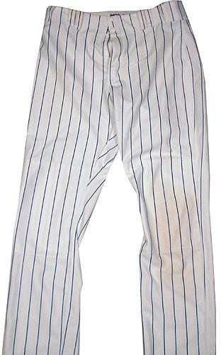 2010 Chicago Cubs Game Used Pinstripe Pants (#18 Crossed Out)