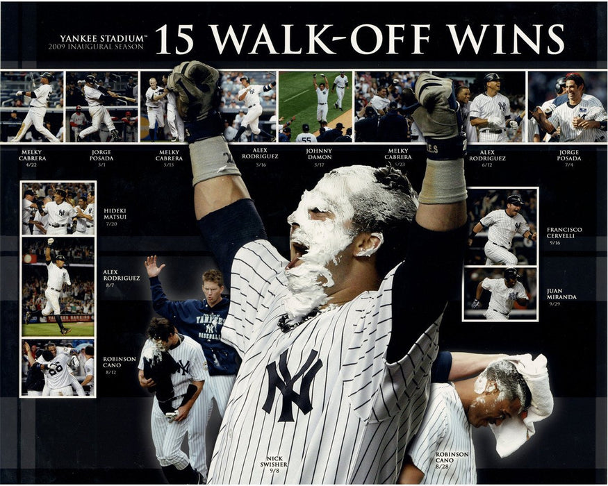 New York Yankees 15 Walk-Off Wins 16x20 Photo Collage (PF)