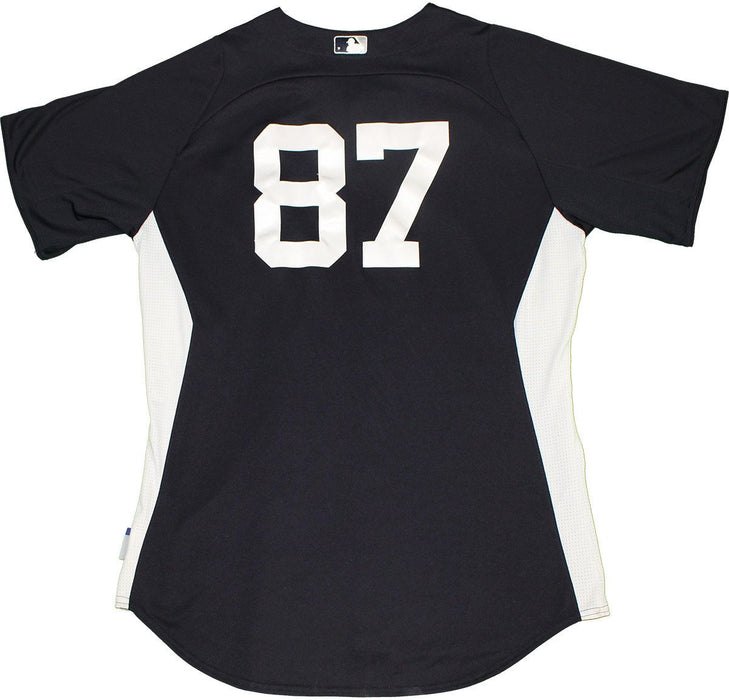 NY Yankees 2011 #87 Game Worn Home Batting Practice Jersey (46) (FJ896252)