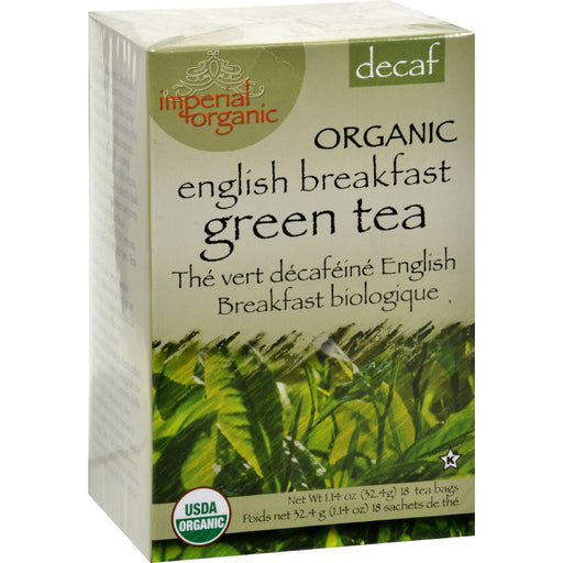 Uncle Lees Imperial Organic Decaffeinated English Breakfast Green Tea - 18 Tea Bags