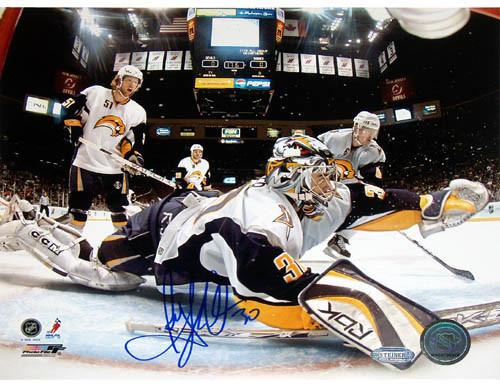 Ryan Miller Goal Cam Glove Save vs Devils 8x10 Photo