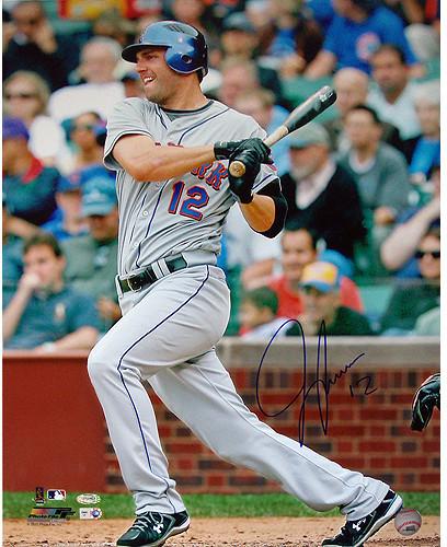 Jeff Francoeur NY Mets Grey Jersey Swing Vertical 16x20 Photo (MLB Auth)