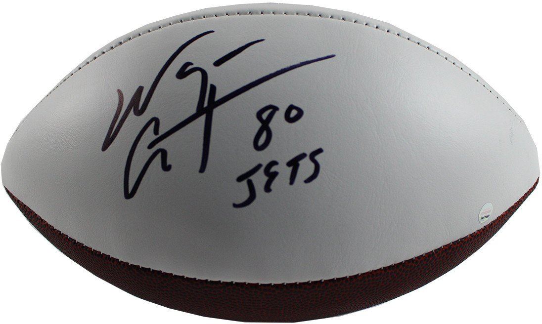 Wayne Chrebet Signed New York Jets White Panel Jarden Signature Football