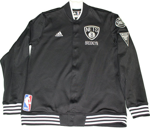 Markel Brown Brooklyn Nets 2015-2016 Game Used #22 Black/White Nets Long Sleeve Warm Up Jacket (L)