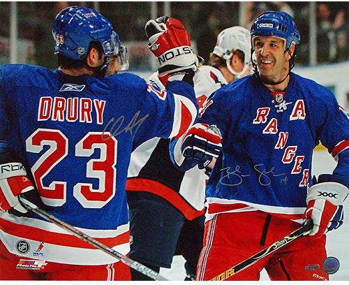 Chris Drury Brendan Shanahan Dual Signed Celebration 16x20 Photo