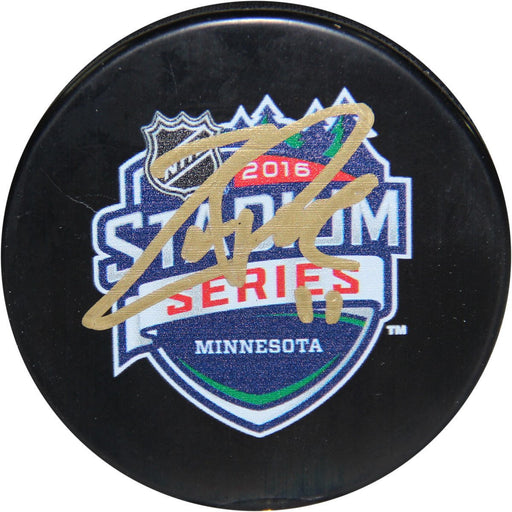 Zach Parise Signed 2016 Stadium Series Minnesota Logo Official Puck