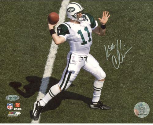 Kellen Clemens Jets Overhead Passing White Jersey Horizontal 16x20 Photo