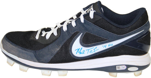 Mark Teixeira Signed 2014 Game Used Navy Blue and White Rubber Cleat (MLB Auth) Size: 13.5