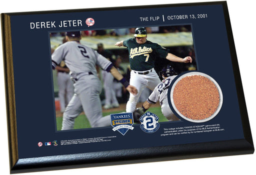 Derek Jeter Moments: The Flip 4x6 Dirt Plaque