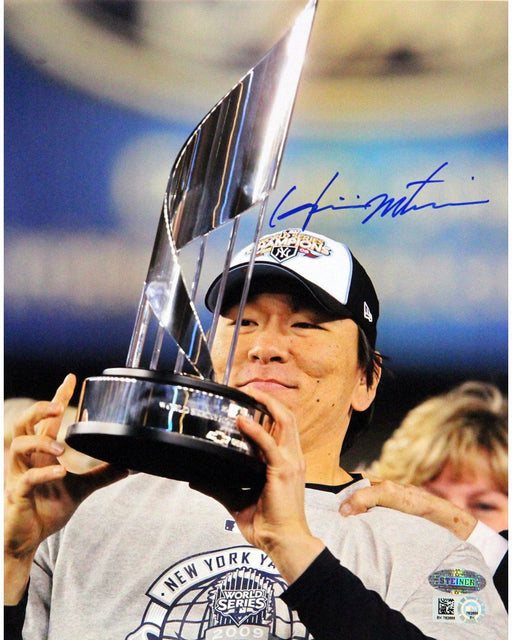 Hideki Matsui 2009 World Series Trophy 8x10 Photo (MLB Auth)