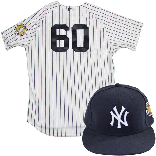 Gary Tuck Uniform - NY Yankees 2015 Game Used #60 Jersey and Hat  w/ Bernie Retirement Patch (5/24/2015)