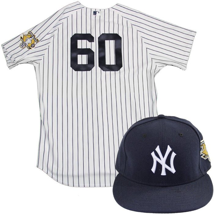 Gary Tuck Uniform - NY Yankees 2015 Game Used #60 Jersey and Hat  w/ Bernie Retirement Patch (5/24/2015)