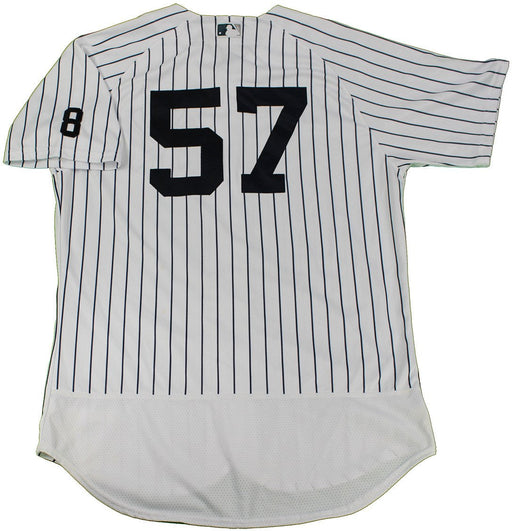 Donovan Solano New York Yankees 2016 Game Used #57 Pinstripe Jersey(10/2/2016)(JC007571)