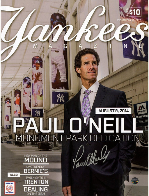 Paul ONeill Signed 8/9/2014 Yankees Magazine